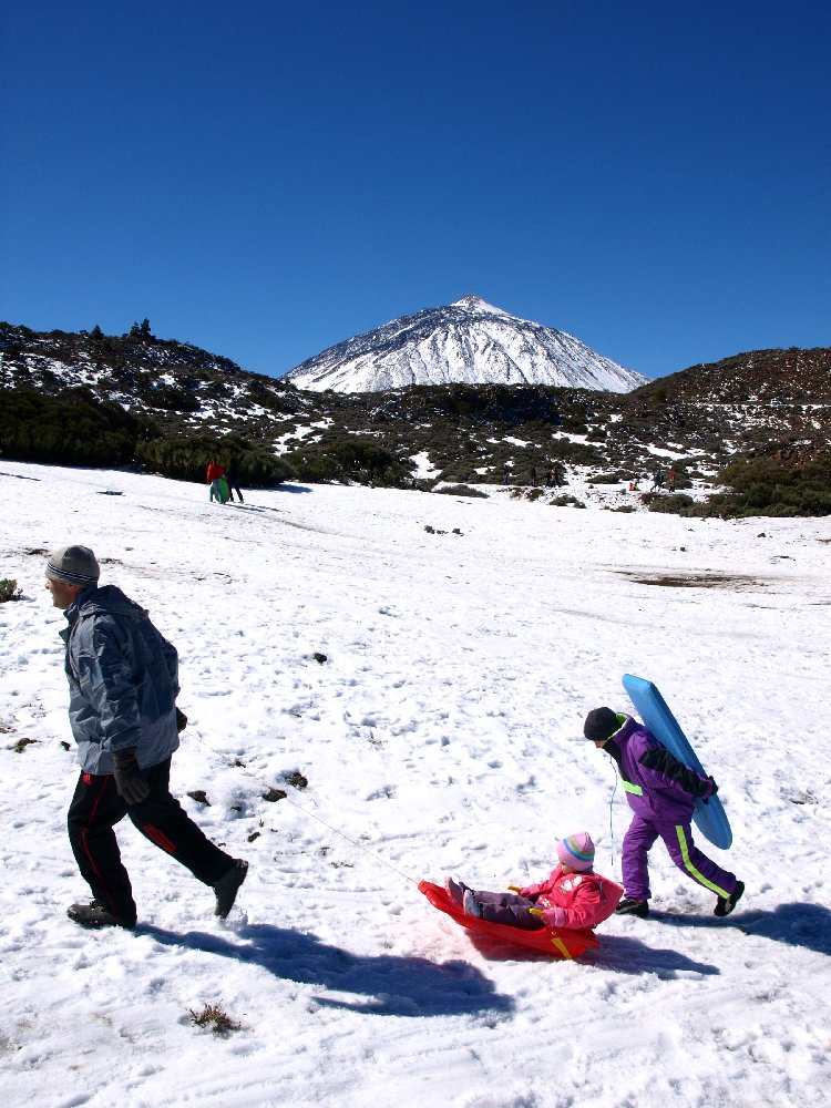 Sledging On Mount Teide